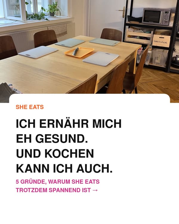 „Ich ernähr mich eh gesund. Und kochen kann ich auch.“ Glaub ich dir sofort. Aber was passiert am D